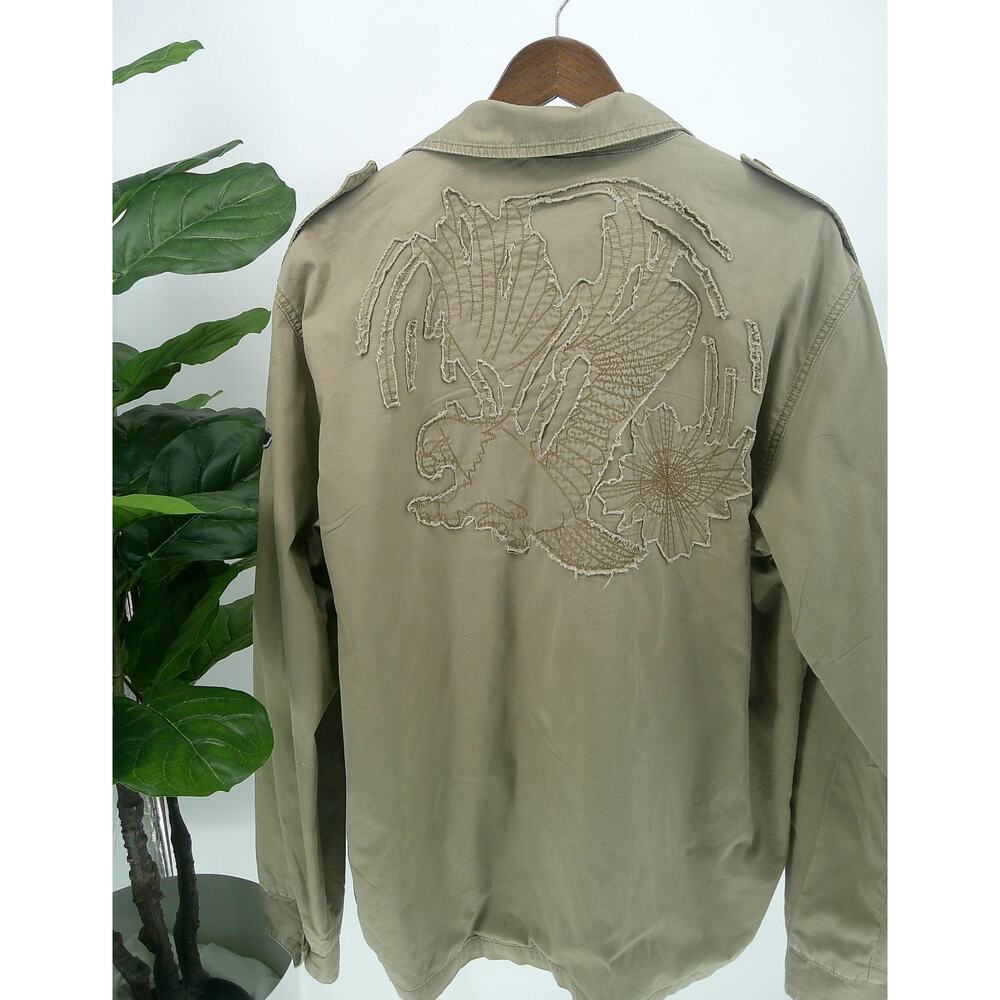 Micros Clothing Mens Khaki Military Utility US Army Field Jacket Coat Size Large - Picture 3 of 13